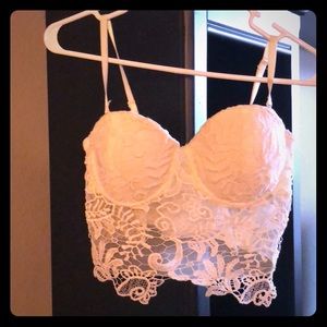 Bebe ivory bralet